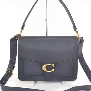 COACH Leather Tabby Midnight Navy Shoulder Bag